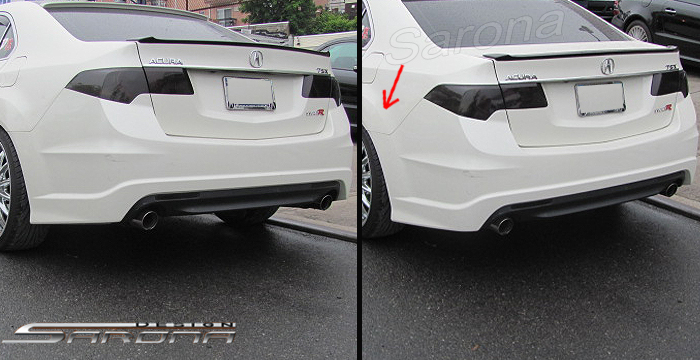 Custom Acura TSX Rear Bumper  Sedan (2009 - 2014) - $450.00 (Part #AC-001-RB)